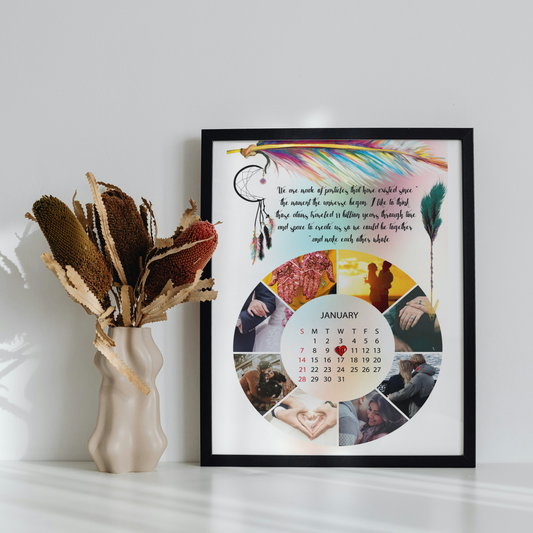 Wedding anniversary Photo Frame Circle Collage - wowgifz