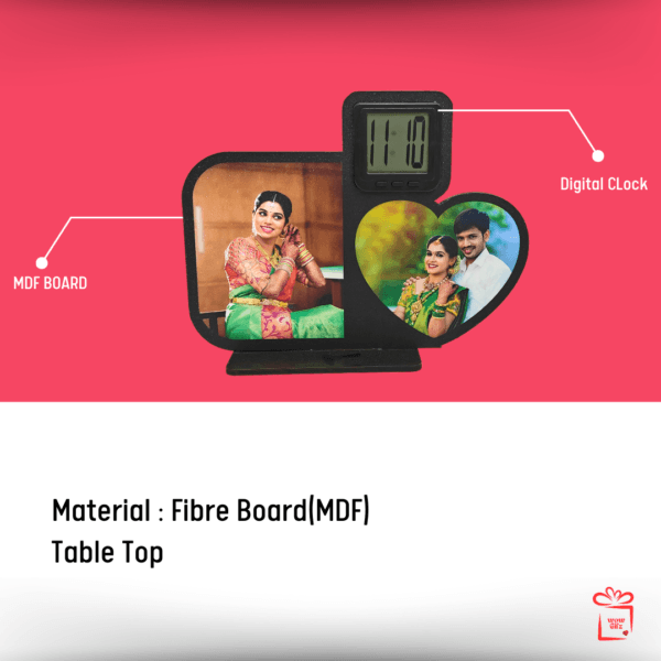DETAILS Personalized MDF Table Top Digital Clock