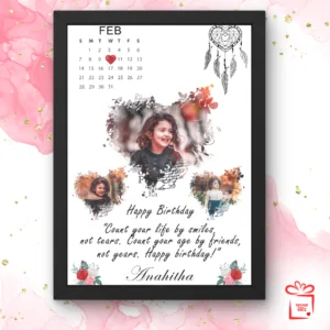 Product Image Personalized Birthday/Wedding Frame with Calendar