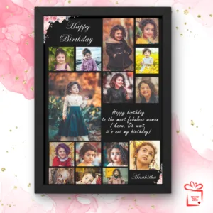 Product Image Collage Photo Frame with Heartfelt Message