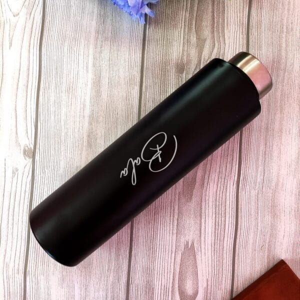 Personalized Water Bottle - Matte Black