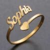Personalized Name Ring - 22K Gold Plated