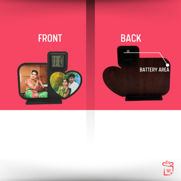 f&b Personalized MDF Table Top Digital Clock