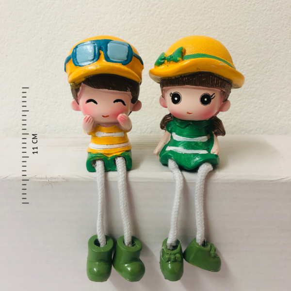 2 Summer Fun Boy & Girl Sitting Doll Set