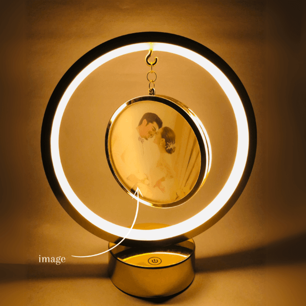 Personalized LED Ring Photo Frame Lamp