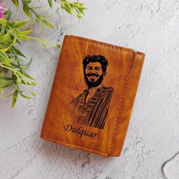 Personalized Men's 3 Fold Sketch Wallet