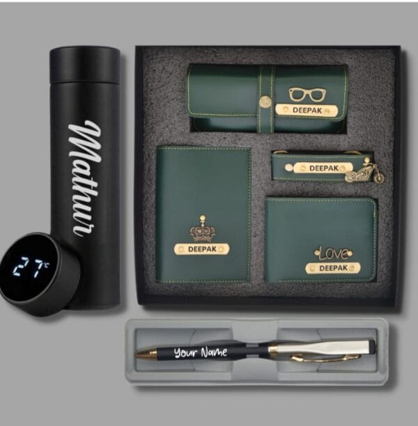 Personalized Premium Gift Combo – Wallet, Bottle, Accessories & More
