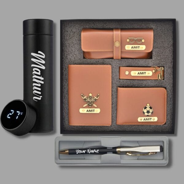 Personalized Premium Gift Combo – Wallet, Bottle, Accessories & More