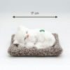 Realistic Sleeping Cat Plush Toy with Bed & Meow Sound