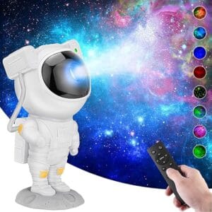 Astronaut Galaxy Projector for Bedroom, 360°Adjustable Star Projector with Timer Remote Control