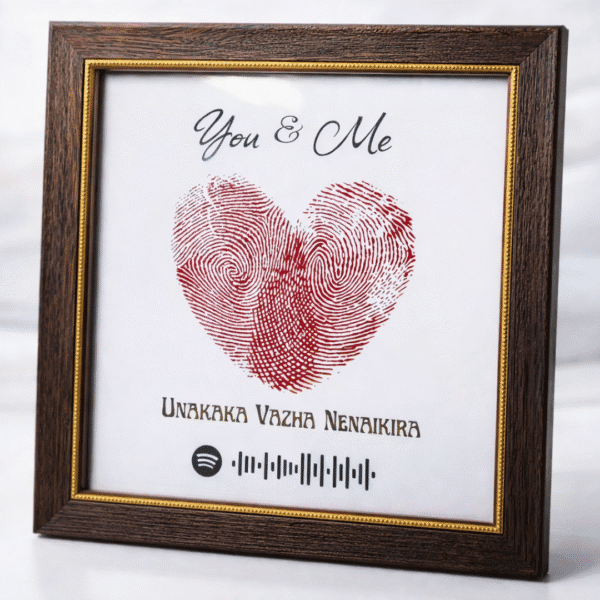 Fingerprint Heart Couple Frame