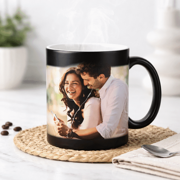 Personalized Magic Mug – Heat Sensitive Photo Mug | Custom Color Changing Coffee Mug Gift