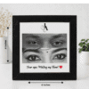 Personalized Couple Eyes Frame – Romantic Photo Gift with Custom Initials