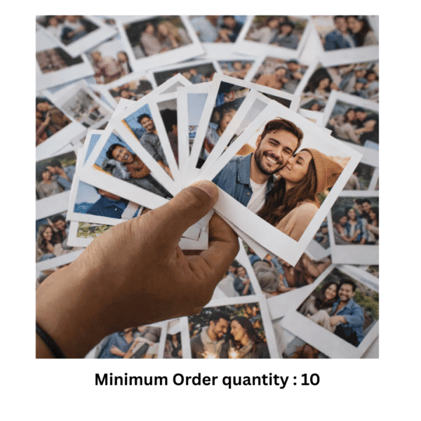 Personalized Polaroid Photo Prints – Custom Mini Photo Prints with White Border | Memory Prints for Gifts & Décor
