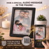2 Personalized Photo Frame with Audio QR Code – Scan & Play Voice Message Gift for Couples & Family